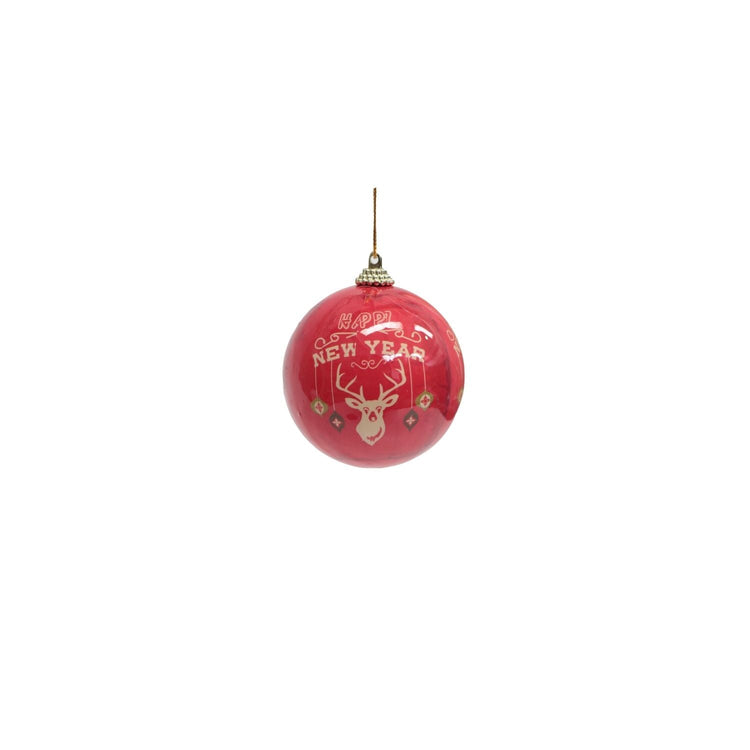 Set 7 sfere natalizie con stampe decorative assortite