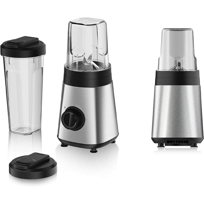 Frullatore Blender Smoothie Maker 300 W 2 Velocità Frullatutto in Acciaio Inox