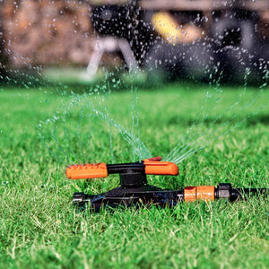 Irrigatore per Prato Irrigazione Regolabile Giardino 3 Braccia 360° Black & Decker