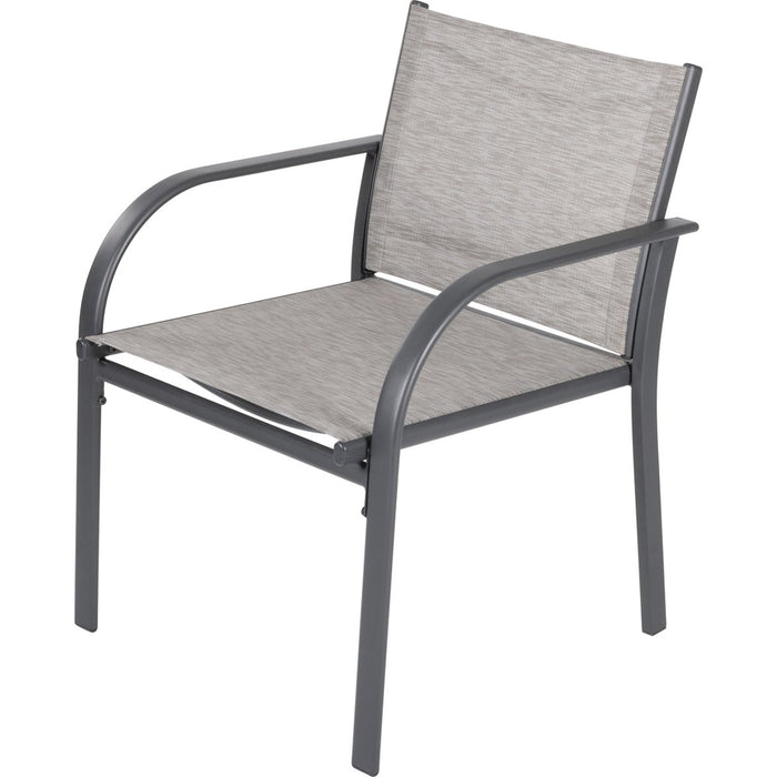 Set in Rattan Grigio da Giardino 4 Posti Divanetto Tavolo Sedie Balcone Terrazza