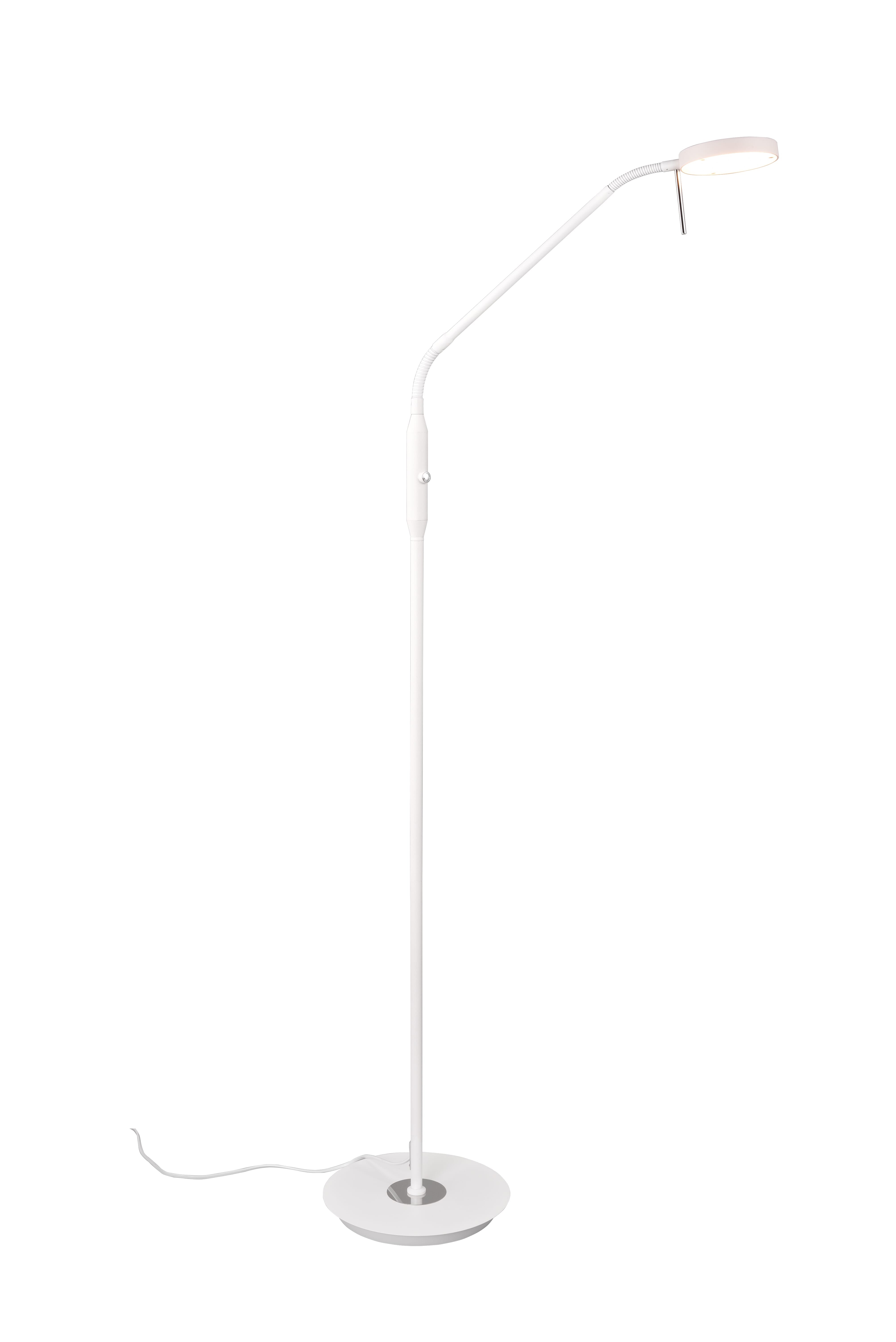 Lampada da terra LED 2 snodi flessibili Madrid bianco