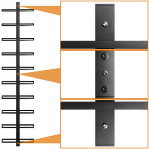Stand Portabottiglie da Muro Scaffale Capacità 10 Bottiglie Cantinetta Bar Vino