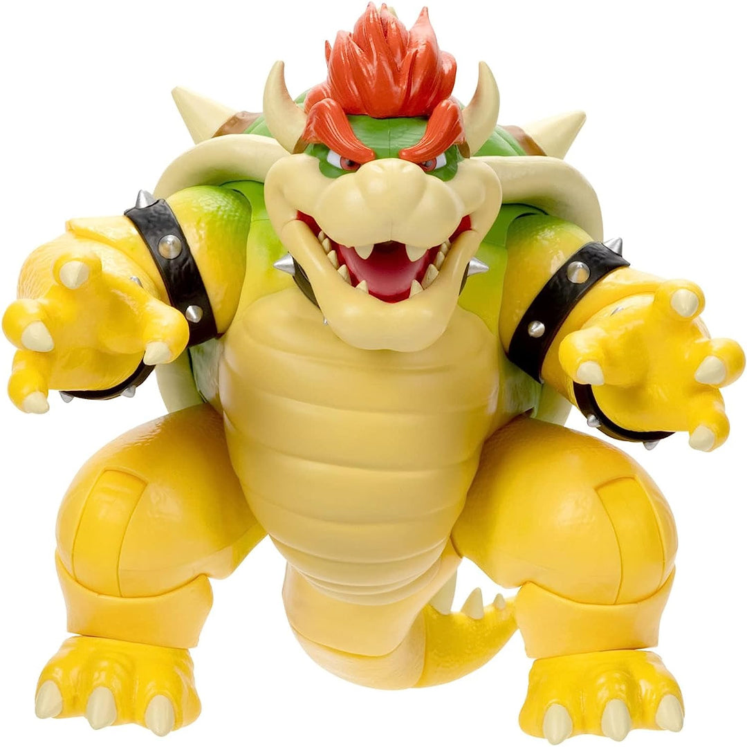 Nintendo Super Mario 18cm Movie Bowser Action Figure con Funzione Respiro Fuoco