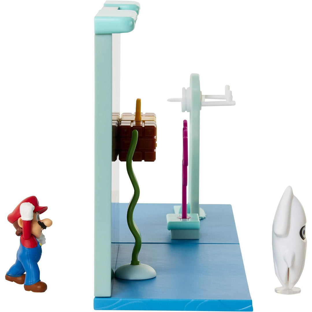 Super Mario Bros Underwater Playset Gioco con Action Figures da 6 cm Idea Regalo