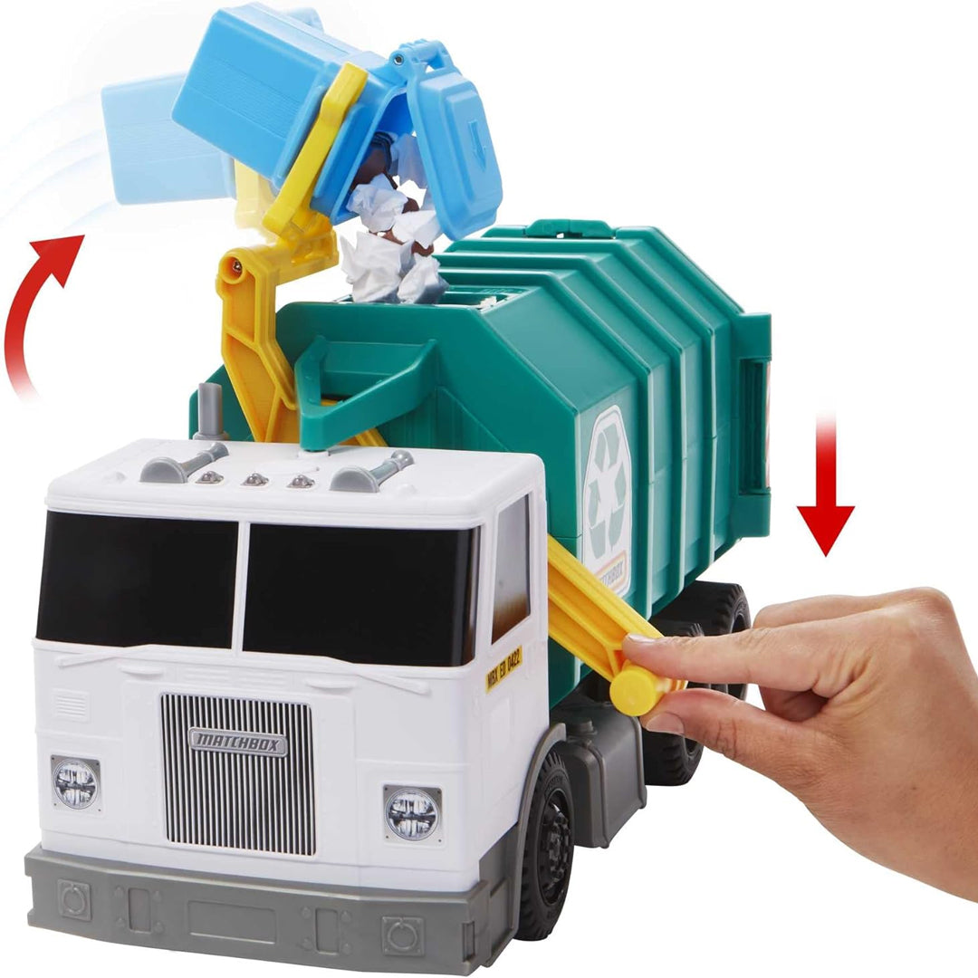 Matchbox Camion Nettezza Urbana Raccolta Differenziata Luci e Suoni Idea Regalo