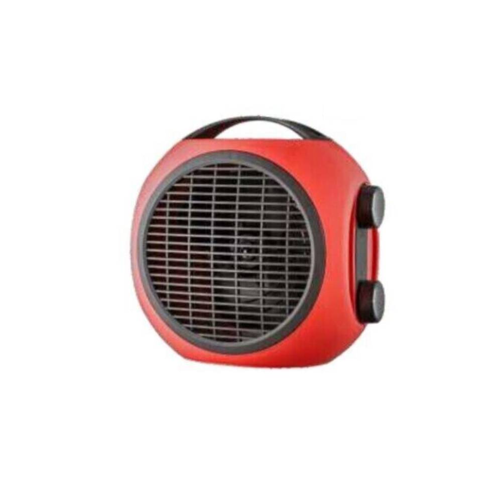 Stufa Elettrica da Bagno Ventilata Colorata Compatta 2000 W Colore: Rosso