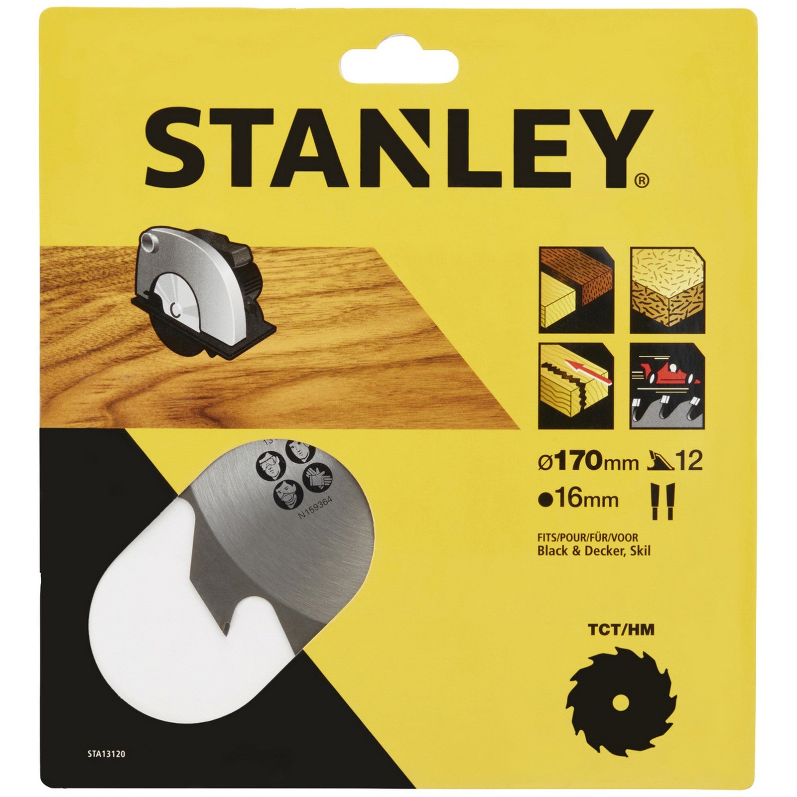 Piranha/Stanley Sta13120 (X13120) Lama Circolare Tct Mm.170 12 Denti