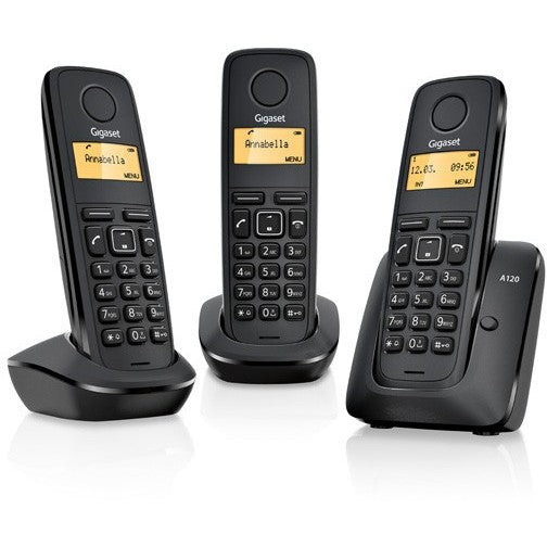 Gigaset wireless phone a170 trio black (l36852-h2802-d211) - 4250366851853