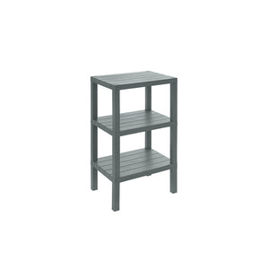 Colonna Bagno Scaffale 3 Ripiani Plastica Feridras Woody Colore: Grigio