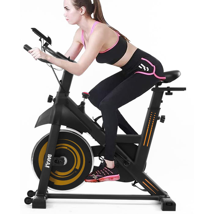 Cyclette Spinning Bike Bici Allenamento Fitness Cardio con Display LCD Bluetooth