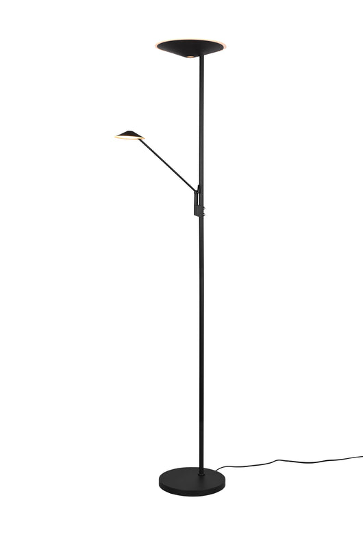 Lampada da terra LED c/luce da lettura Combe nero