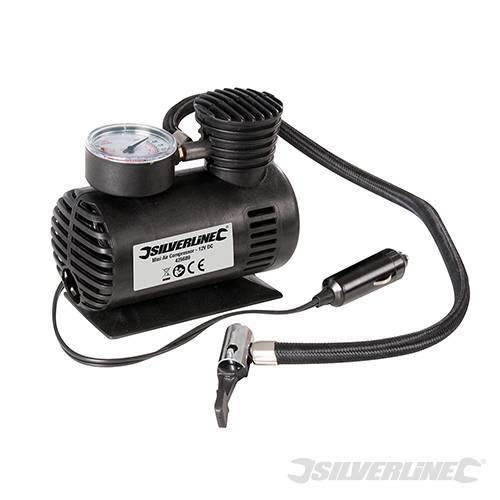 Mini compressore ad aria per pneumatici 12V / CC Silverline - Default Title