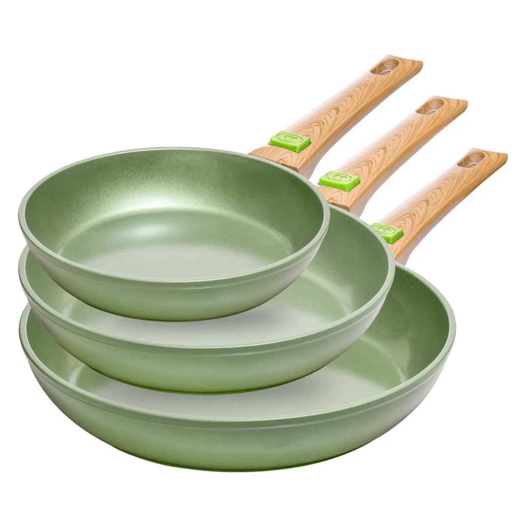 Just Vegan Padella ECO con Manico Rimovibile 24 cm in Alluminio Verde 443977