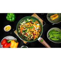 Just Vegan Padella ECO con Manico Rimovibile 24 cm in Alluminio Verde 443977