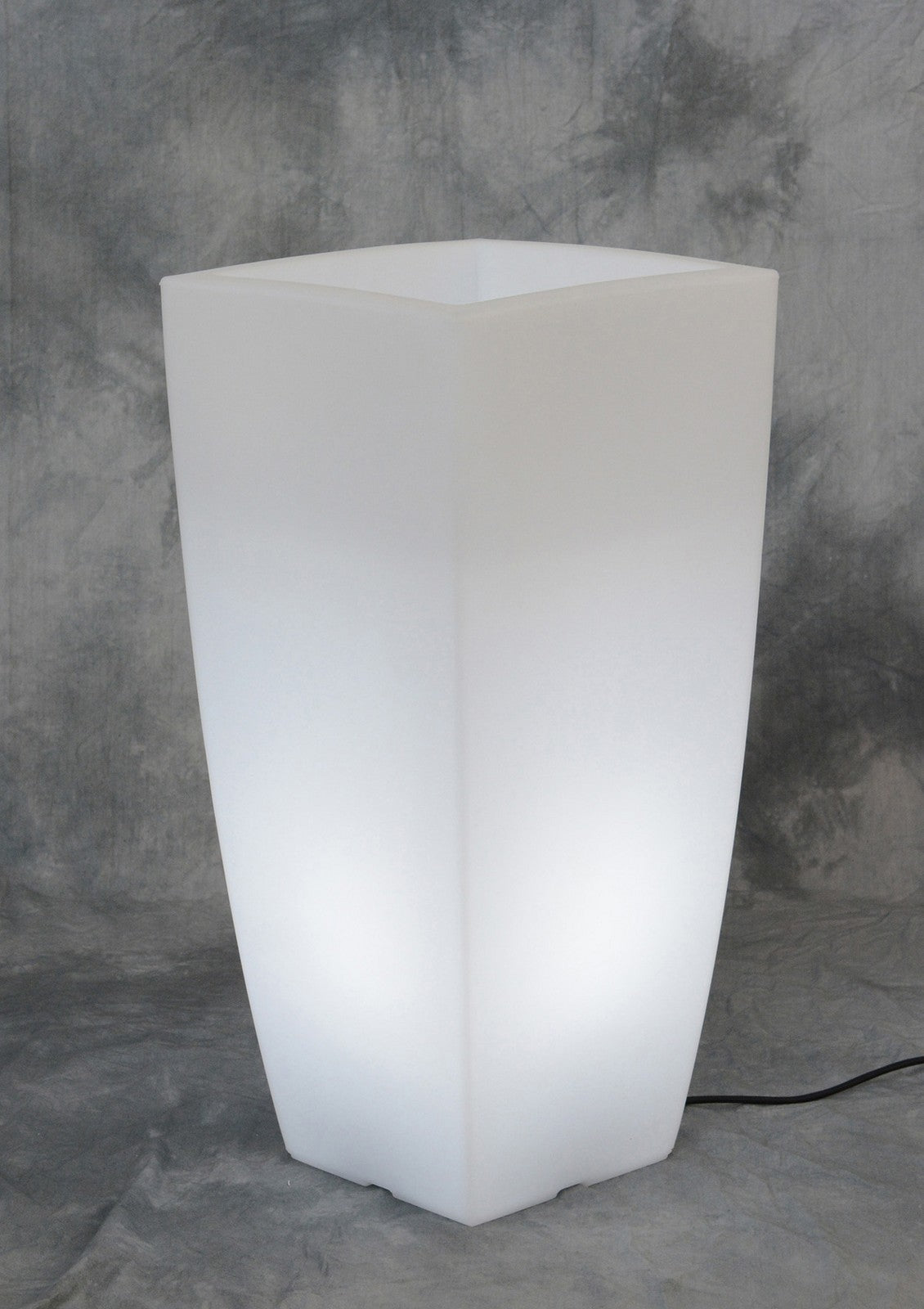 vaso home light quadro cm 40x40x90h ghiaccio bianco cod:ferx.42911