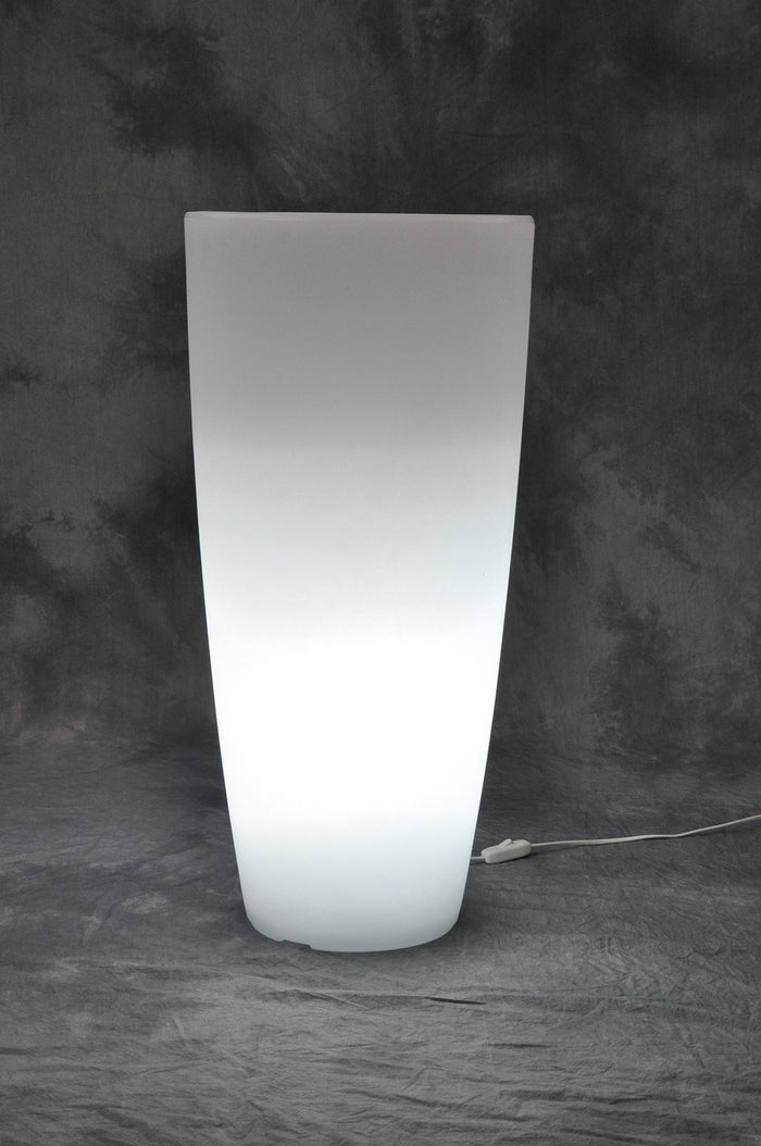 vaso home light tondo cm.40x90h.colore ghiaccio bianco cod:ferx.42915