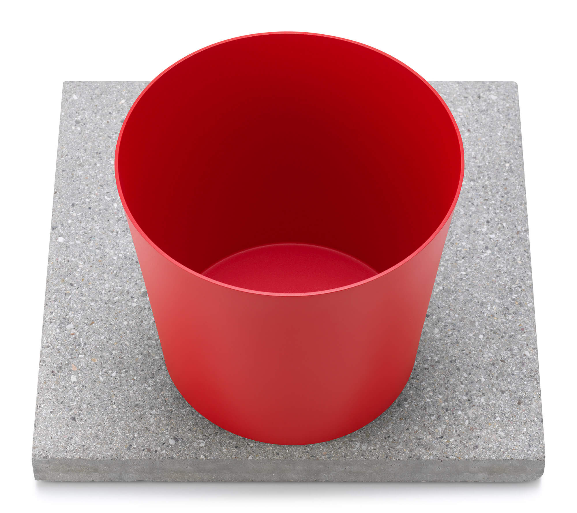 Base con Vaschetta per Fontane con Ghiera Grande 40x40x5 cm in Cemento Belfer 42/BSE/3 Rosso