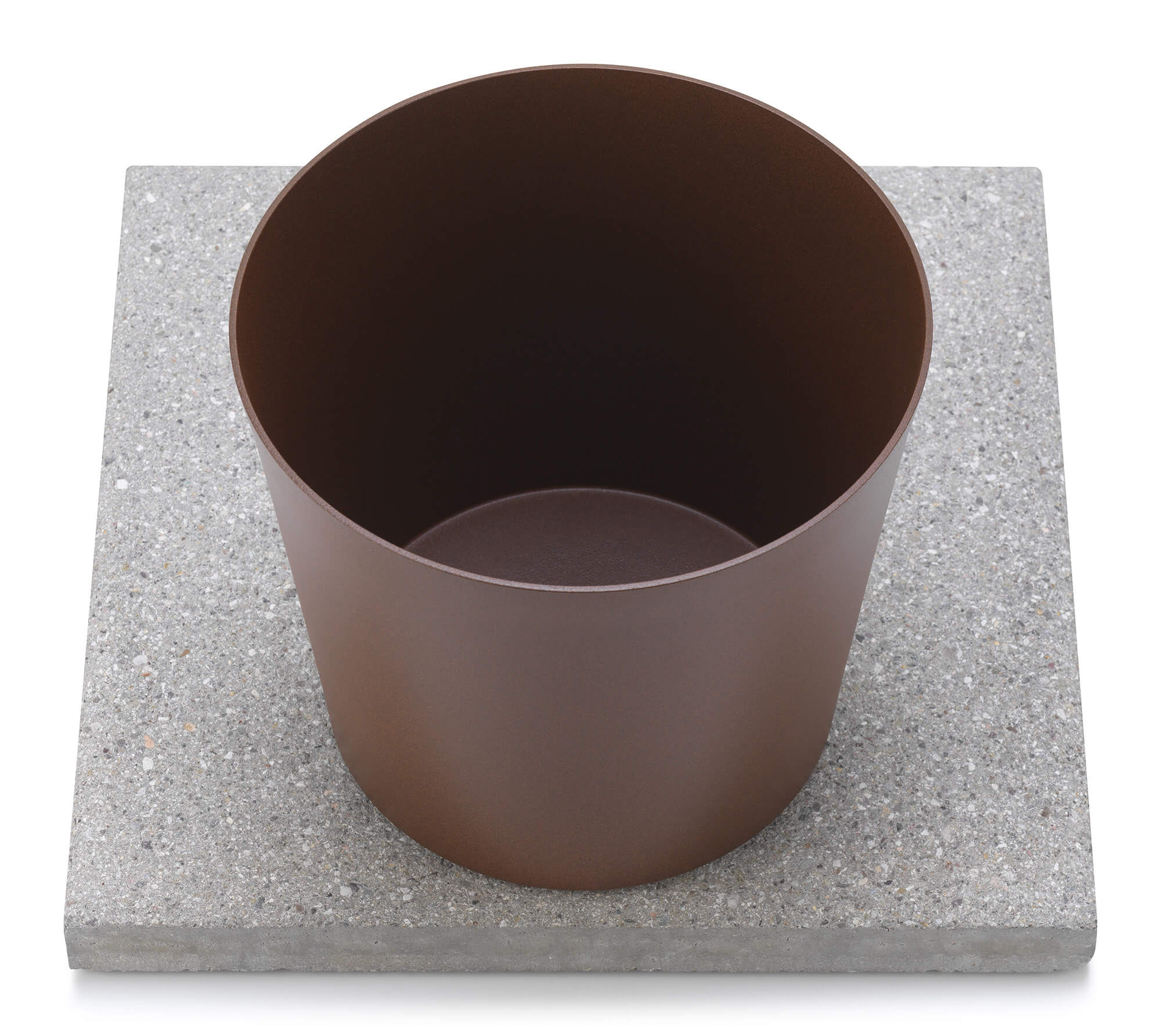 Base con Vaschetta per Fontane con Ghiera Grande 40x40x5 cm in Cemento Belfer 42/BSE/3 Ruggine