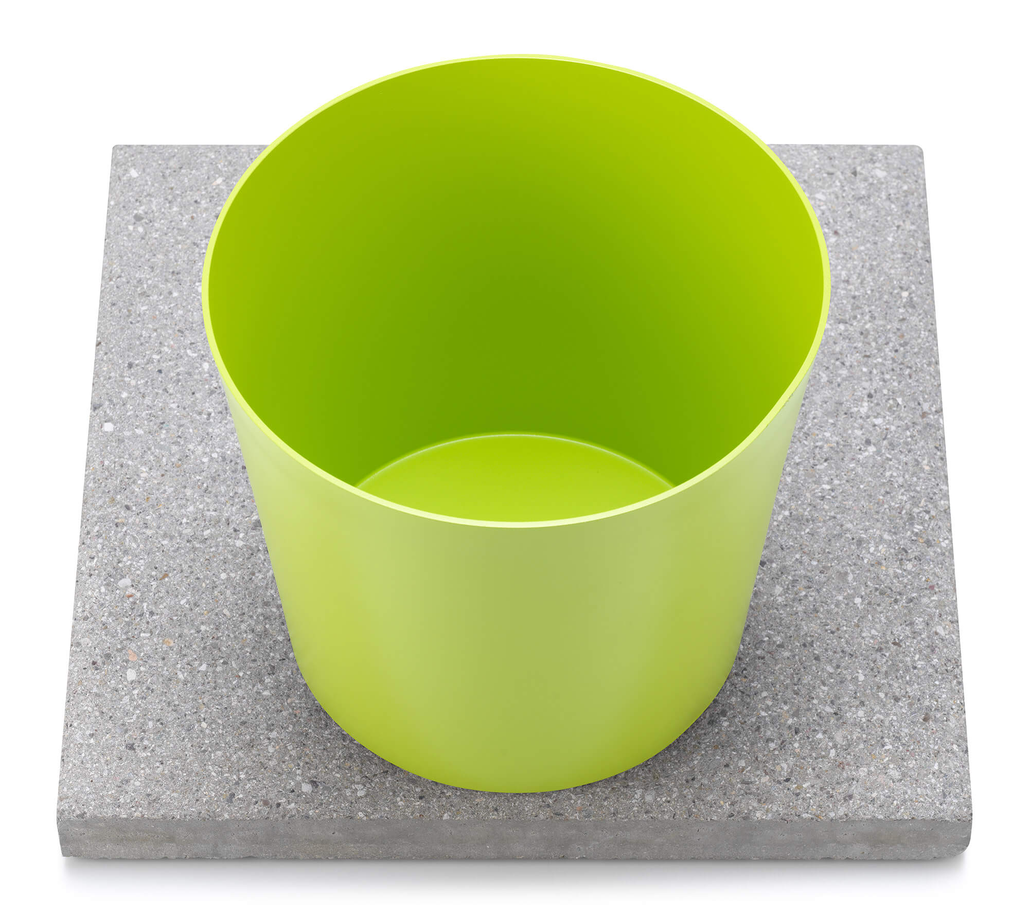 Base con Vaschetta per Fontane con Ghiera Grande 40x40x5 cm in Cemento Belfer 42/BSE/3 Verde Acido