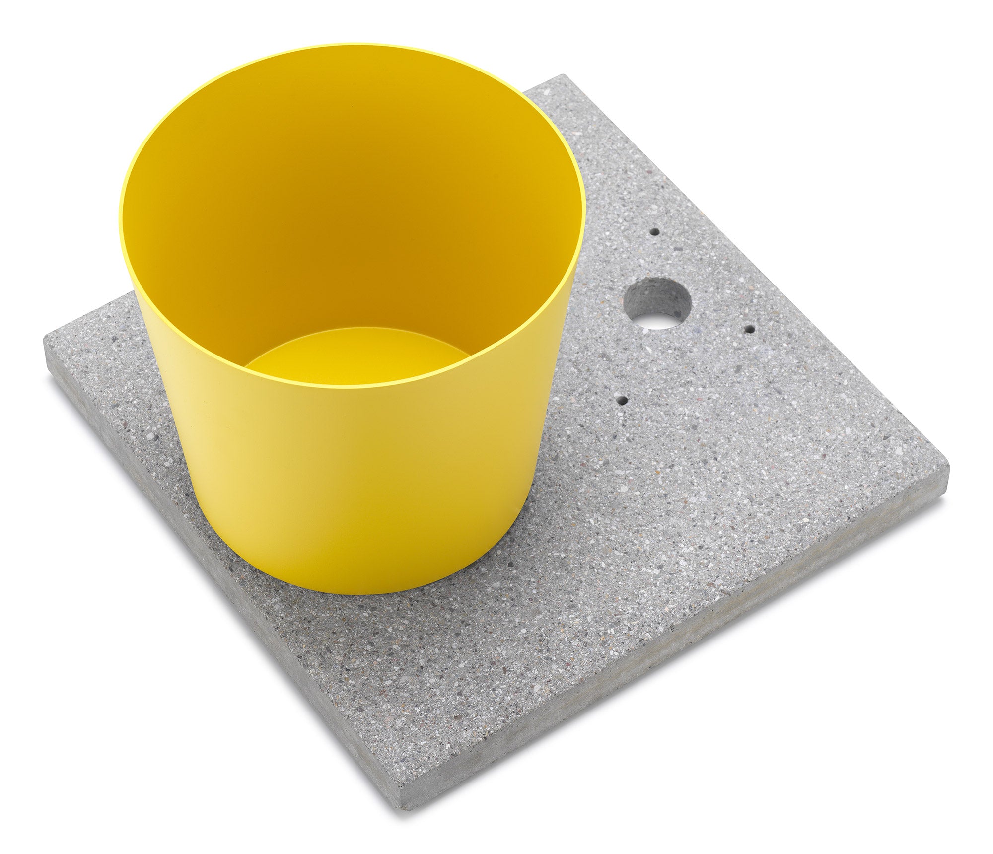 Base con Vaschetta per Fontane con Ghiera Grande 40x40x5 cm in Cemento Belfer 42/BSE/3 Giallo