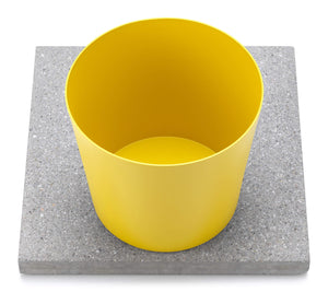 Base con Vaschetta per Fontane con Ghiera Grande 40x40x5 cm in Cemento Belfer 42/BSE/3 Giallo