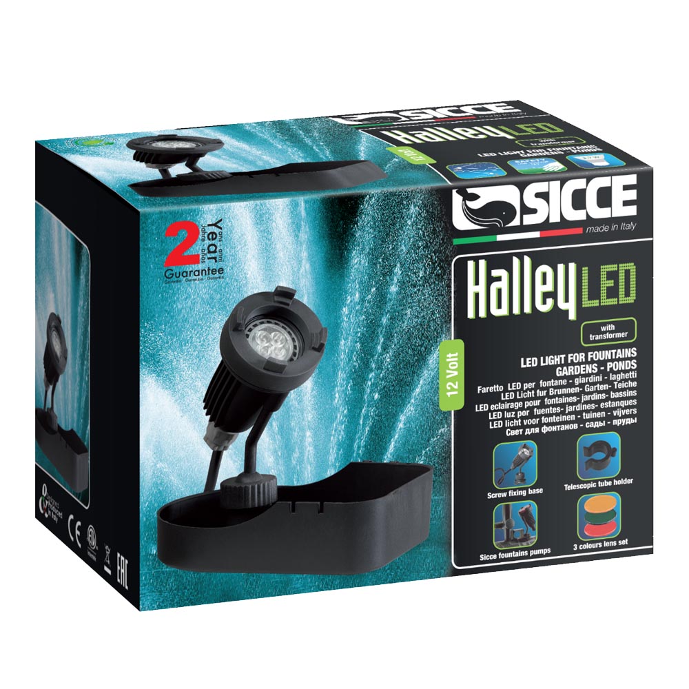 Sicce faretto laghetto a led halley sommergibile da 3,7 watt