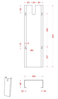 Carter di Copertura per Lavandino da Giardino Belfer 42/PRL/C Ruggine