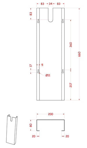 Carter di Copertura per Lavandino da Giardino Belfer 42/PRL/C Ruggine