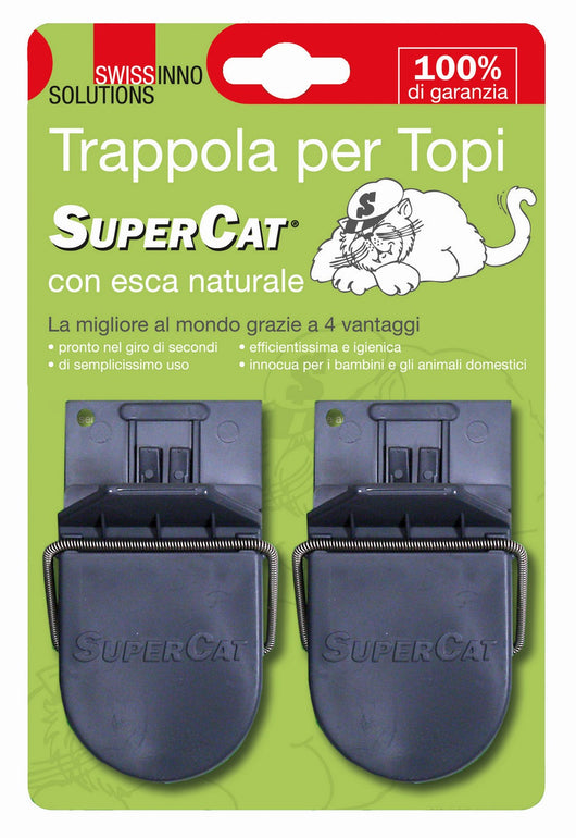 8blister trappola per topi con esca supercat 2 pz 43075