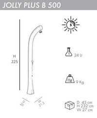 Doccia Solare In Resina Jolly 24 Litri In Alluminio Colore Rossa Cv-B500/3027