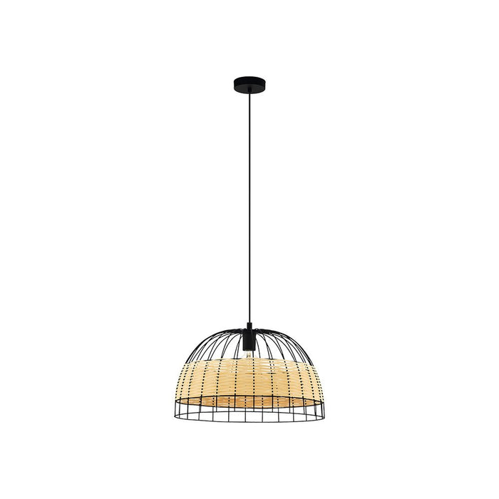 Lampadario Industrial Anwick 1 Luce Metallo Nero