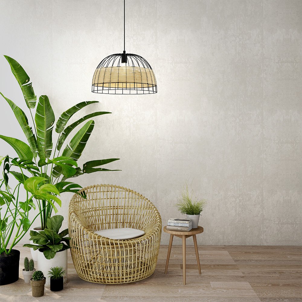 Lampadario Industrial Anwick 1 Luce Metallo Nero