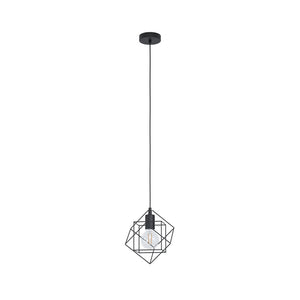 Lampadario Industrial Straiton 1 Luce Acciaio Nero