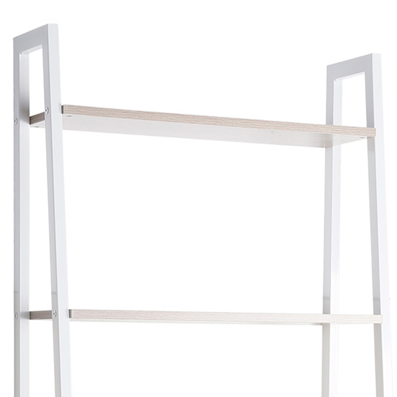 Lilas - libreria in legno e metallo 5 ripiani bianco