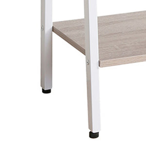 Lilas - libreria in legno e metallo 5 ripiani bianco