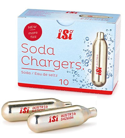 Soda Chargers - 10 capsule di soda, per acqua gassata, 84 g (confezione da 4)