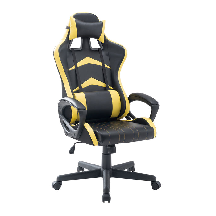 Jerez - sedia racing gaming in pvc e nylon nero e giallo