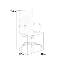 Aston - sedia da ufficio in pu e metallo