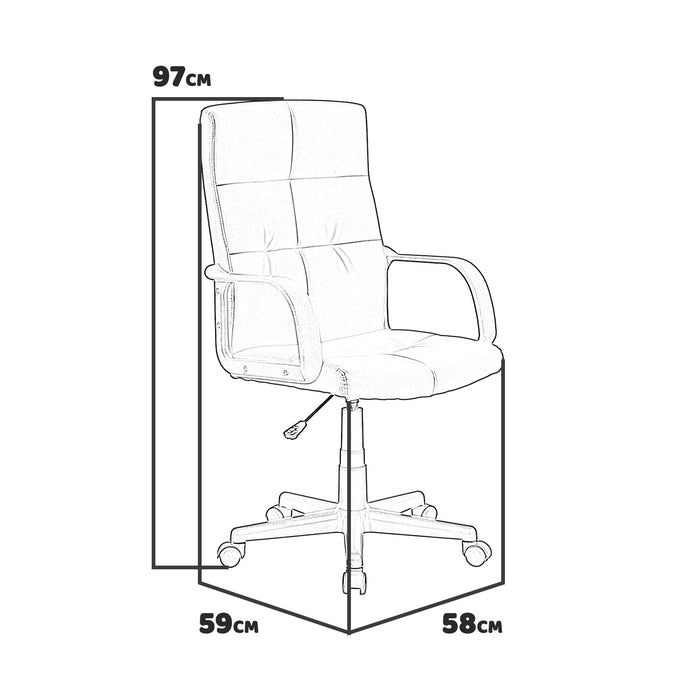 Cornell - sedia da ufficio in pvc e nylon