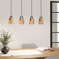 Lampadario Industrial Ayles 4 Luci Acciaio Nero