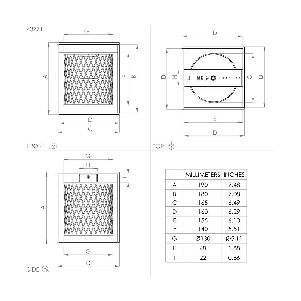 Plafoniera Industrial Catterick 1 Luce Acciaio Nero