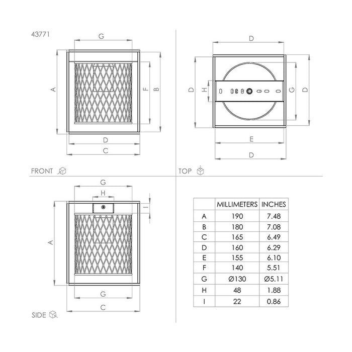 Plafoniera Industrial Catterick 1 Luce Acciaio Nero