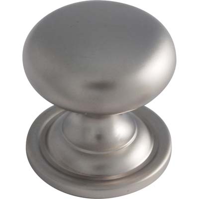 Pomolo ottone tornito sfera piana 2460 cromo satinato mm 20x25 (5 pezzi) 