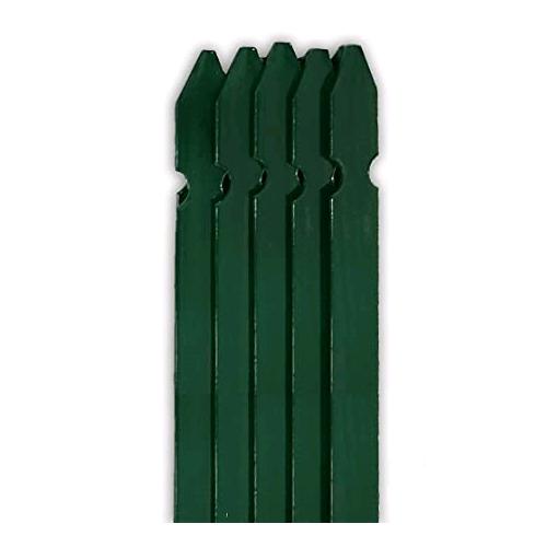 PALO PALETTO a T Altezza 100 cm in Acciaio PLASTICATO VERDE 30X30X3 mm Cf. 5 pz