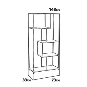 Phoenix - libreria modulare in legno bianco 70x24x170 cm