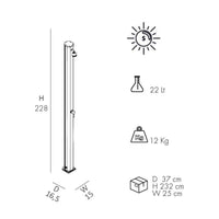 Doccia Solare Jolly 25 Litri In Alluminio Con Miscelatore Colore Verde Scuro Cv-A600/6016