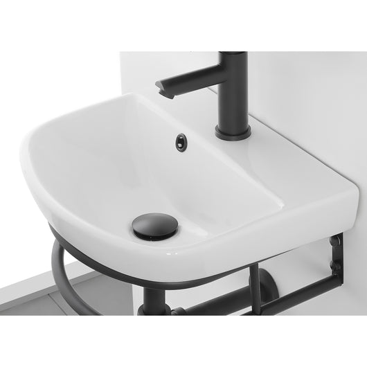 COMPOSIZIONE BAGNO IN METALLO 45cm CON LAVABO + SPECCHIO E MENSOLA LINEA BORG FERIDRAS