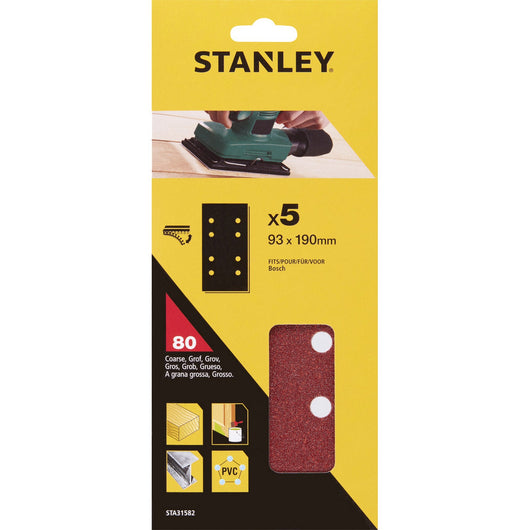 piranha/stanley x31582 5 fogli velcro 93x190 gr.80 45305