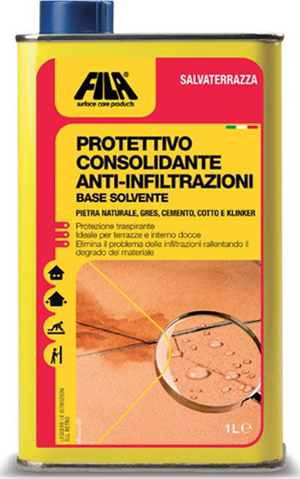 Protettivo consolidante anti-infiltrazione salvaterrazza 1lt fila