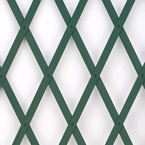 Traliccio Grigliato Estensibile in PVC per Piante rampicanti Balcone Giardino terrazza 2x1 mt Verde